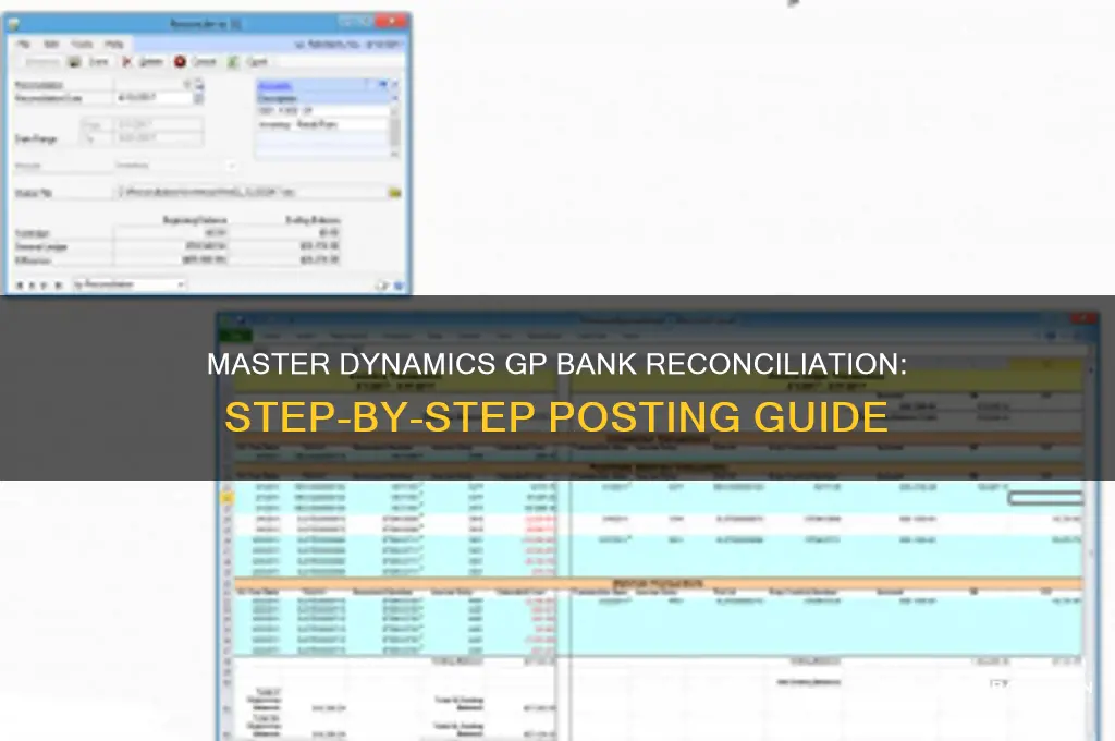how to post dynamics gp bank reconciliation
