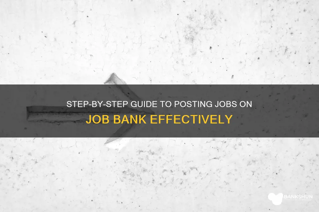 how to post job in job bank