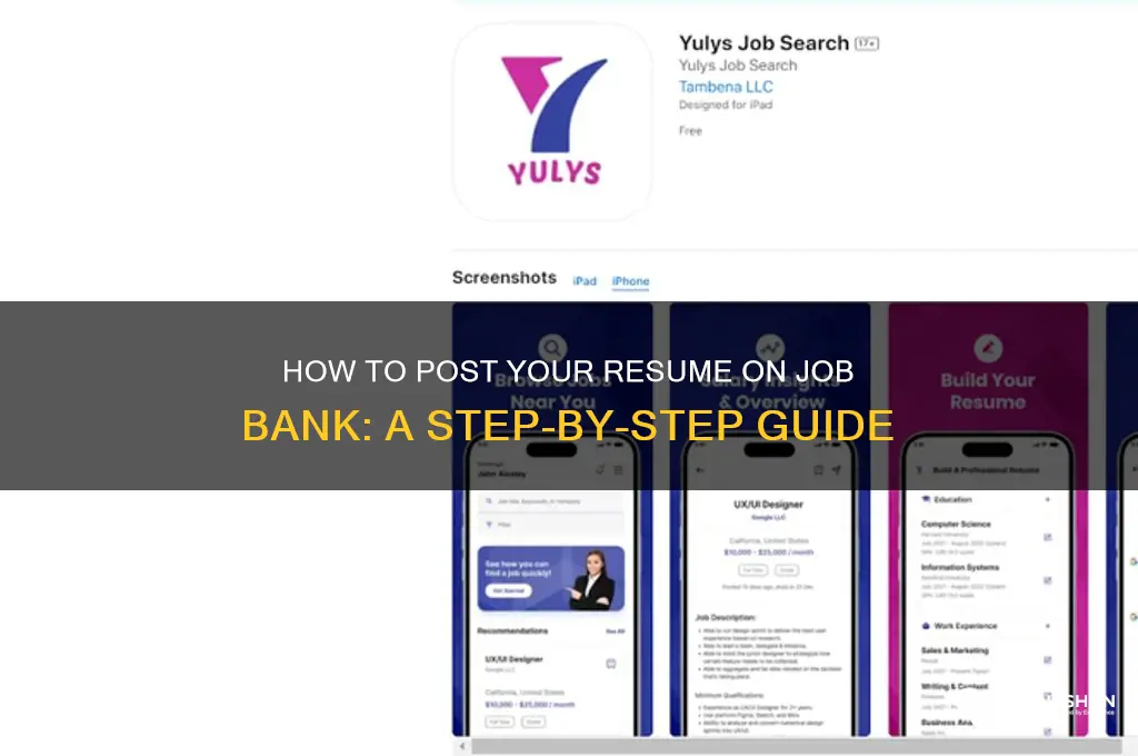 how to post resume on job bank