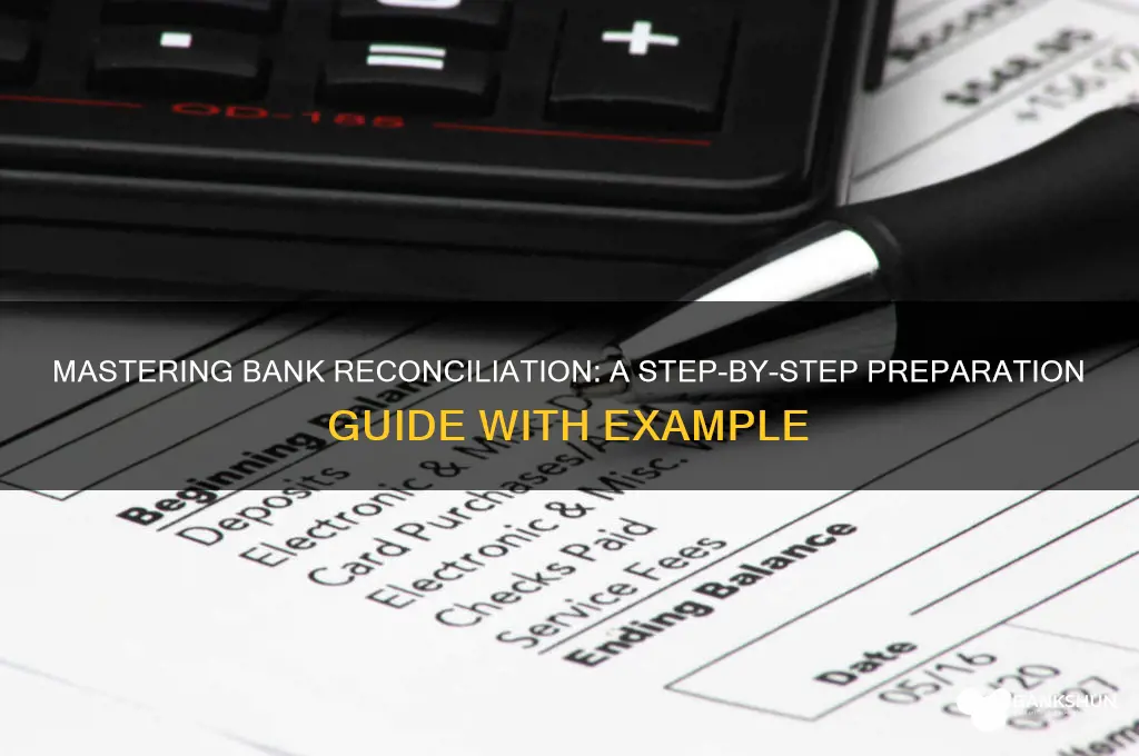how to prepare a bank reconciliation example