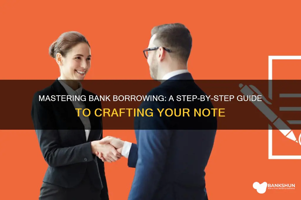 how to prepare borrowing note from bank