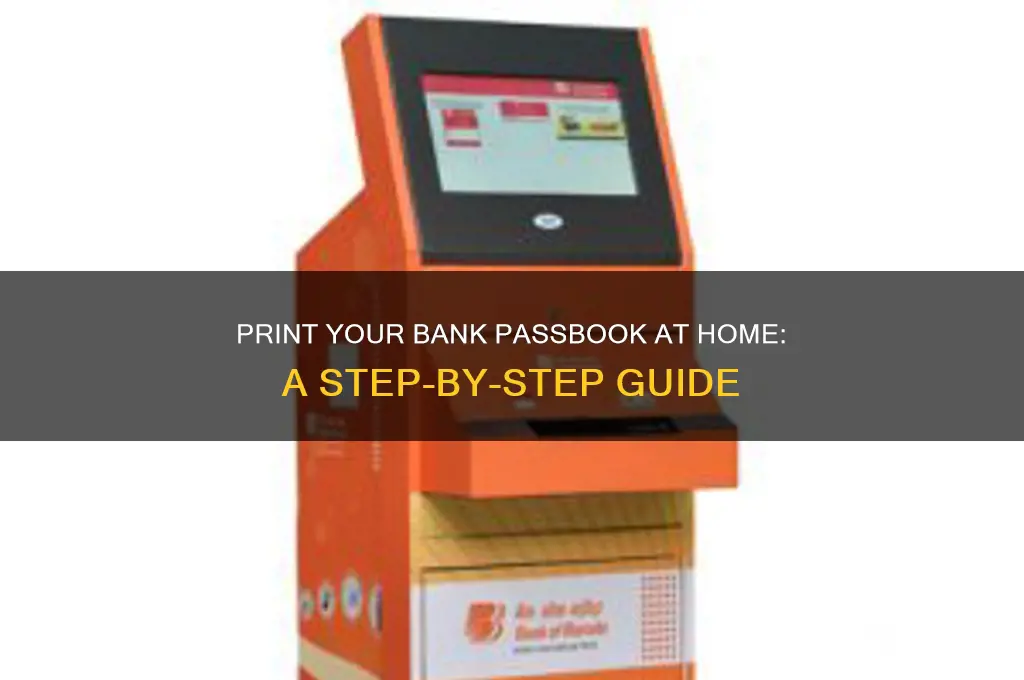 how to print bank passbook at home