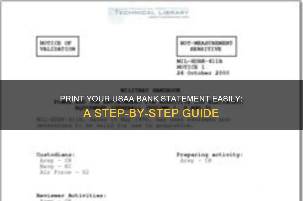 how to print your bank statment usaa