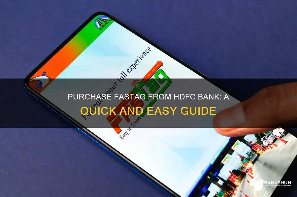 how to purchase fastag from hdfc bank