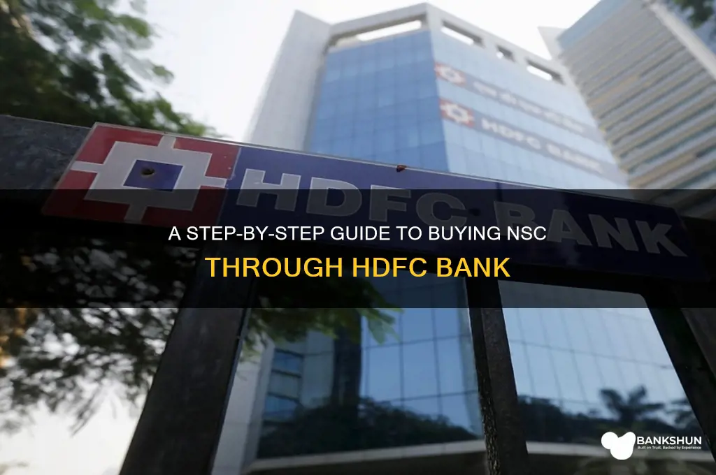 how to purchase nsc from hdfc bank