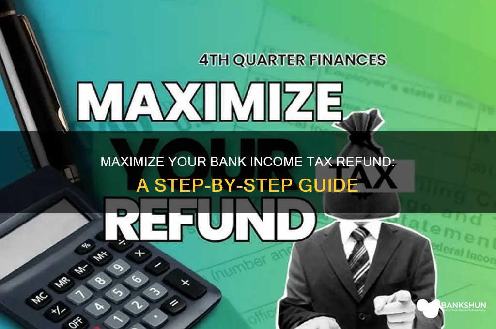 how to put bank income tax refund