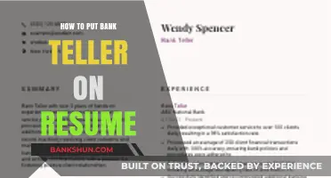 Crafting a Winning Resume: Highlighting Bank Teller Experience Effectively