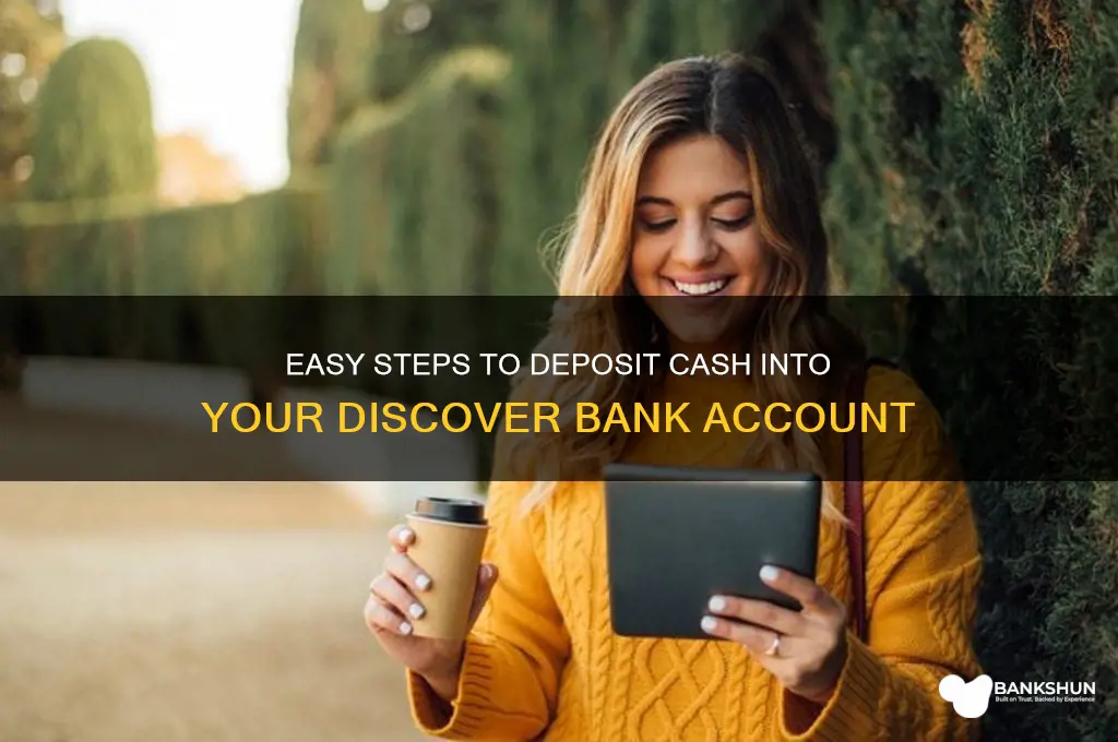 how to put cash in discover bank