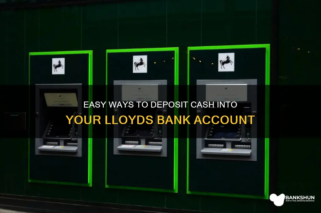 how to put cash into lloyds bank