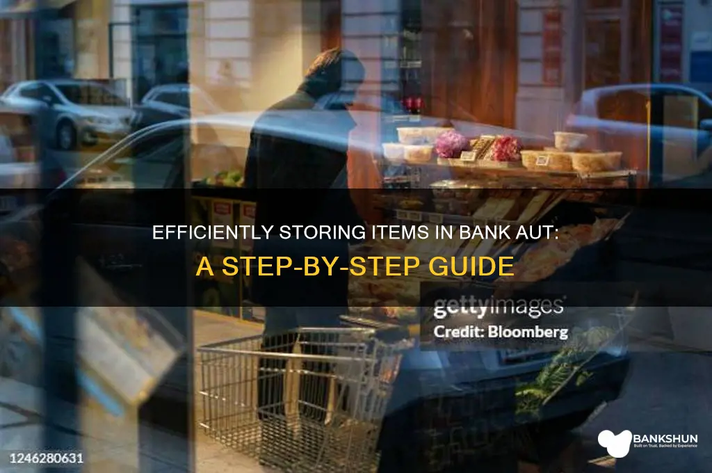 how to put items in bank aut