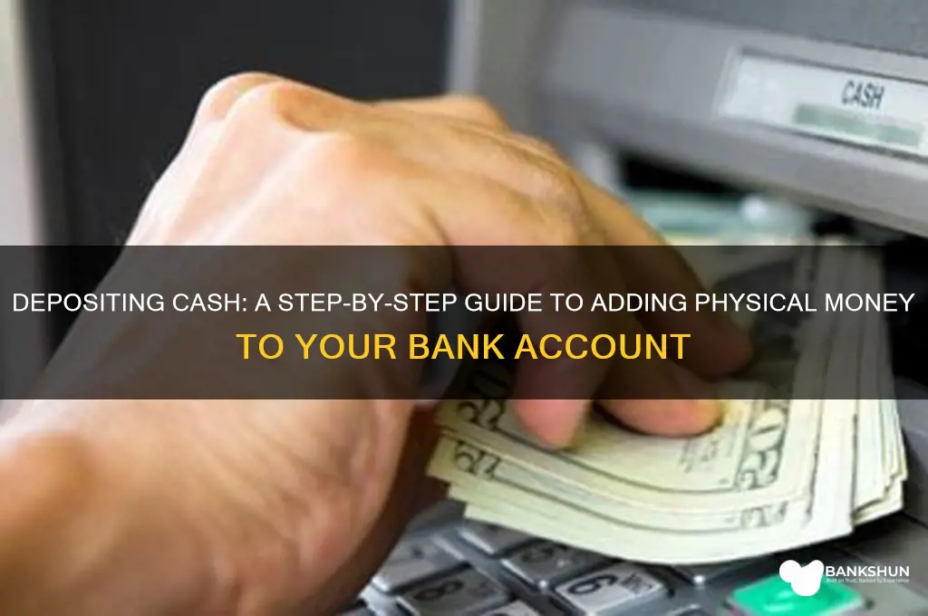 how to put physical cash into bank