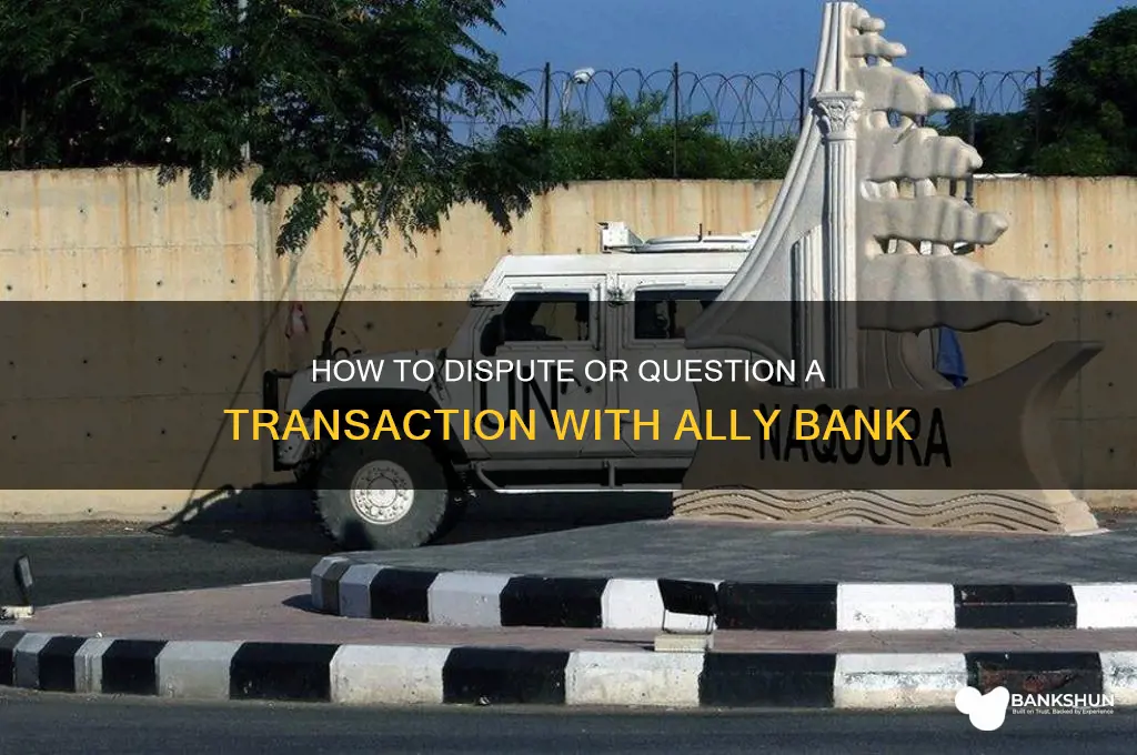 how to question a transaction ally bank