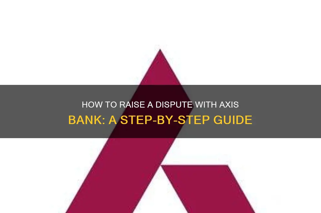 how to raise dispute in axis bank