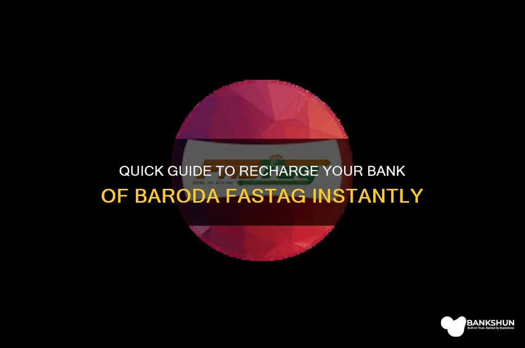 how to recharge bank of baroda fastag