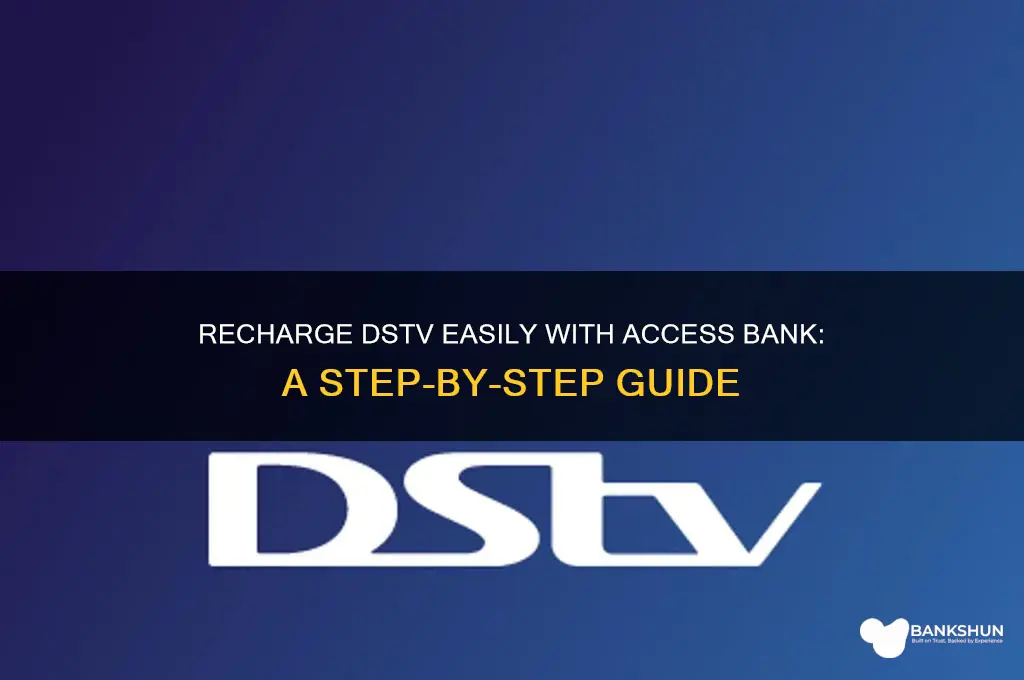 how to recharge dstv with access bank