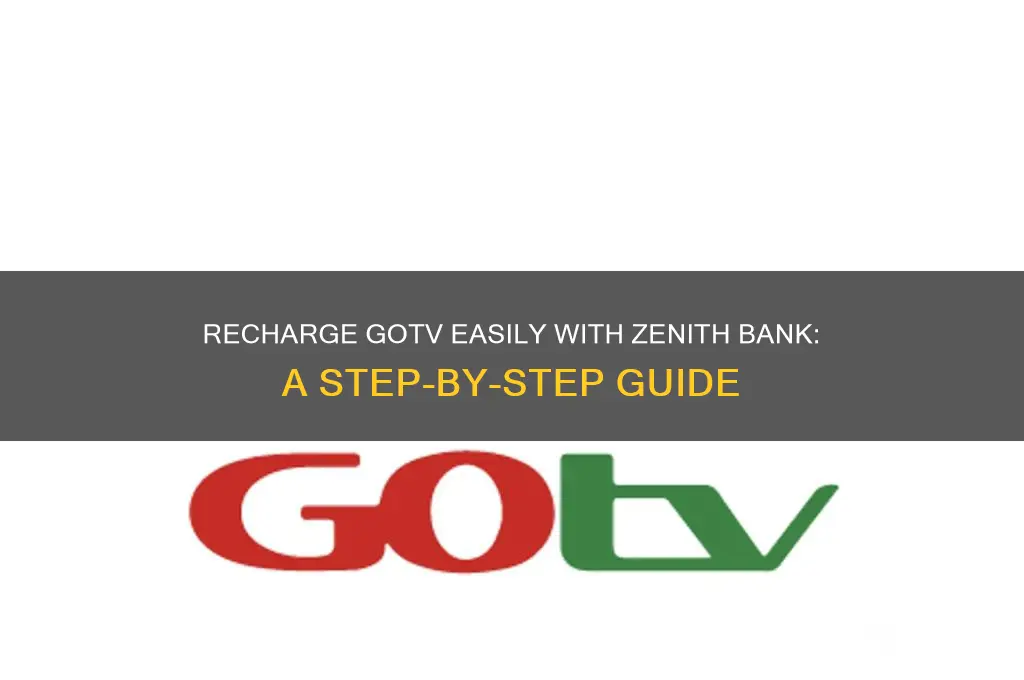 how to recharge gotv with zenith bank