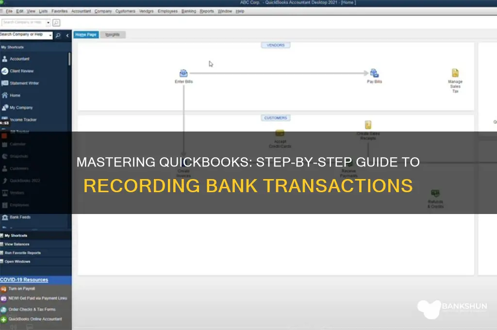how to record a bank in quickbooks