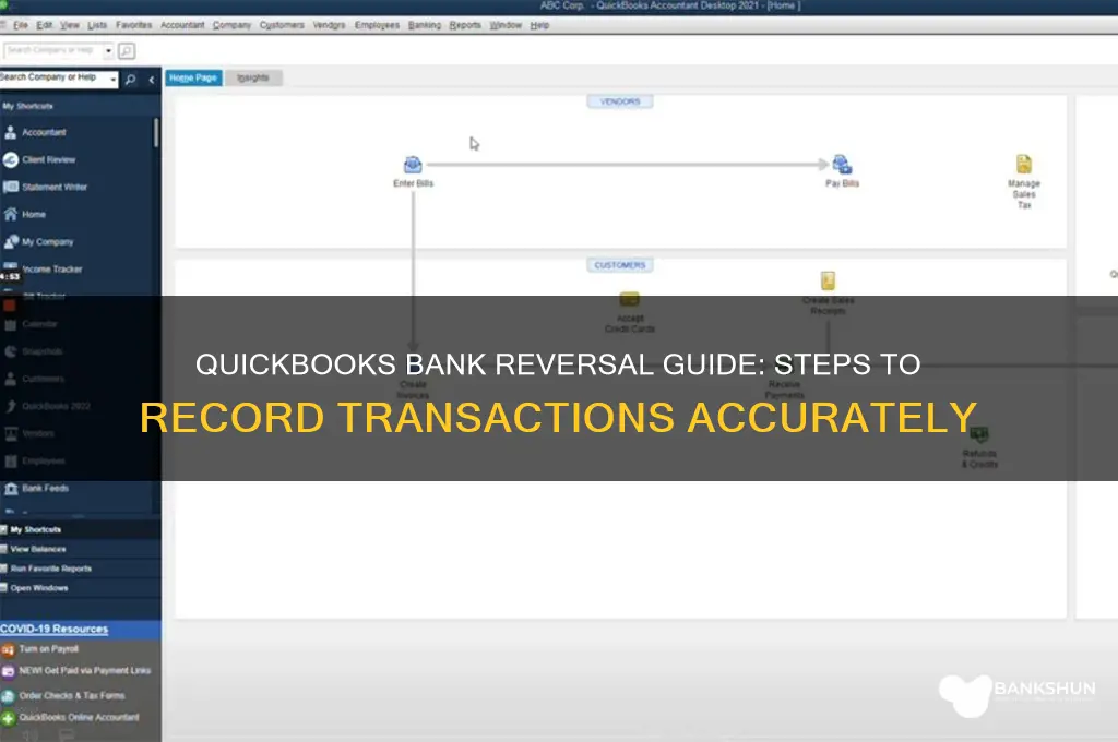 how to record bank reversal on quickbooks