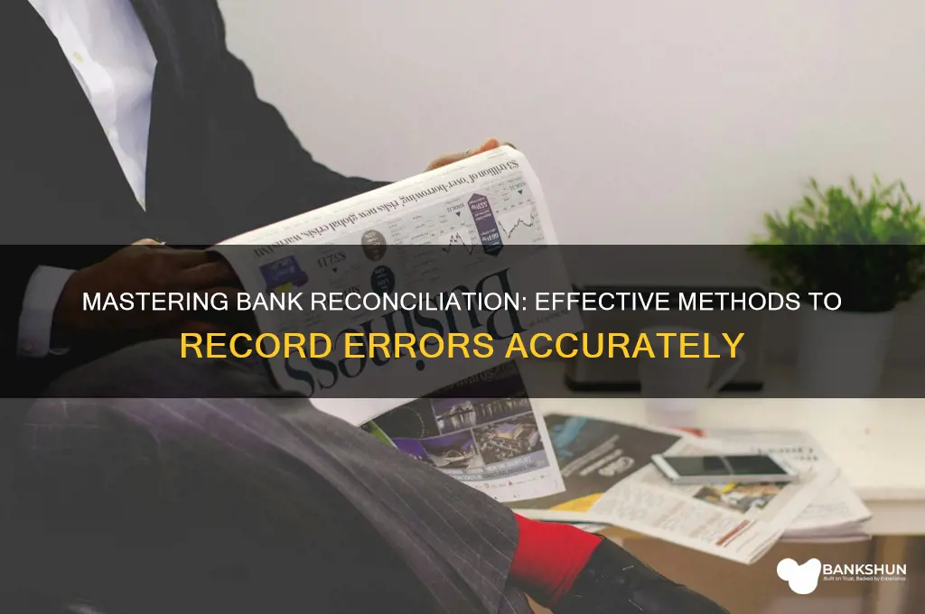 how to record error in bank reconciliation