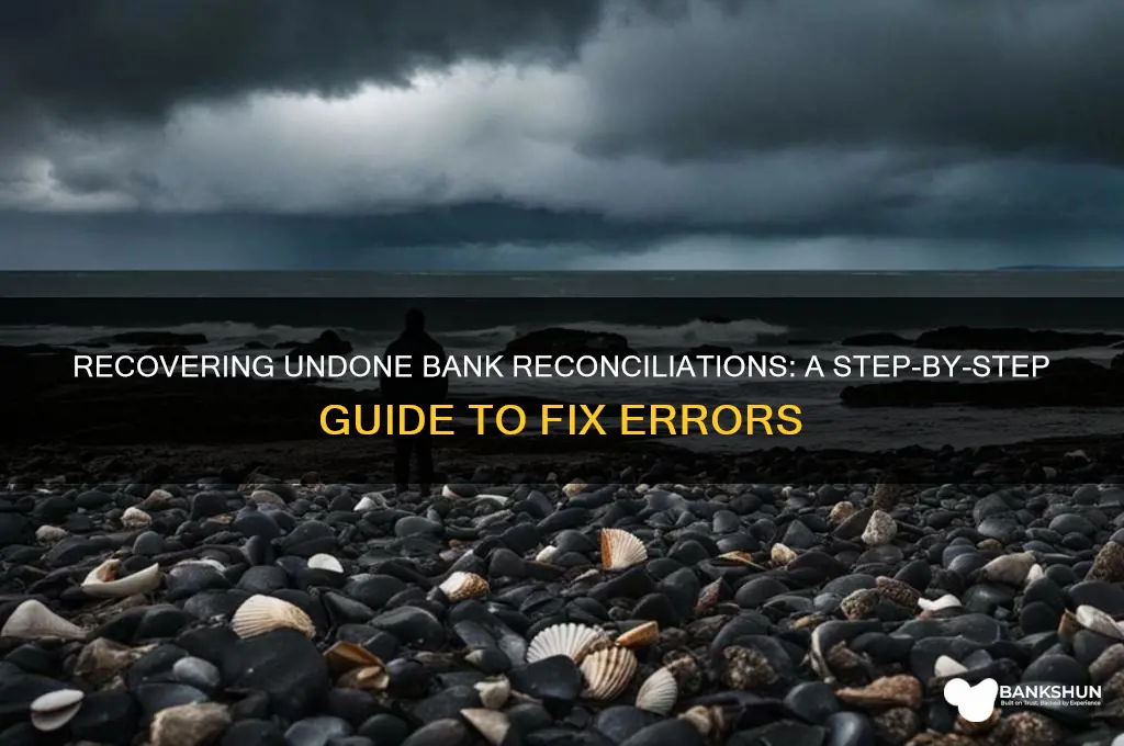 how to recover an undone reconcile banking