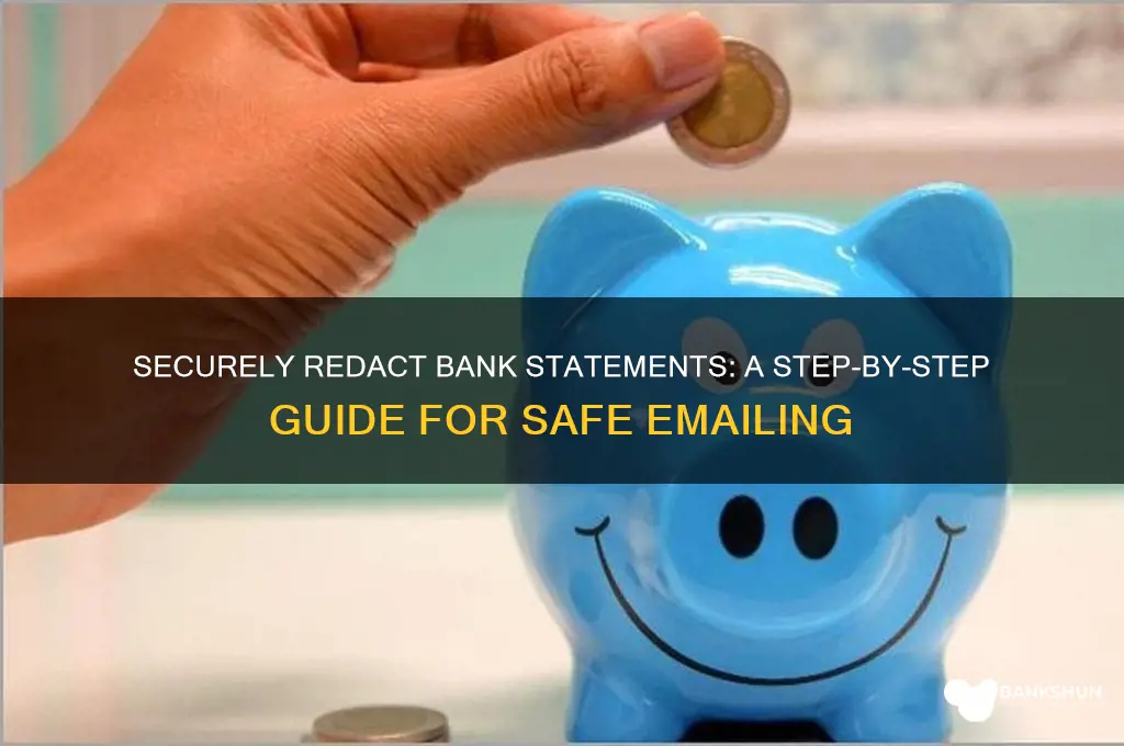 how to redact bank statment before emailing