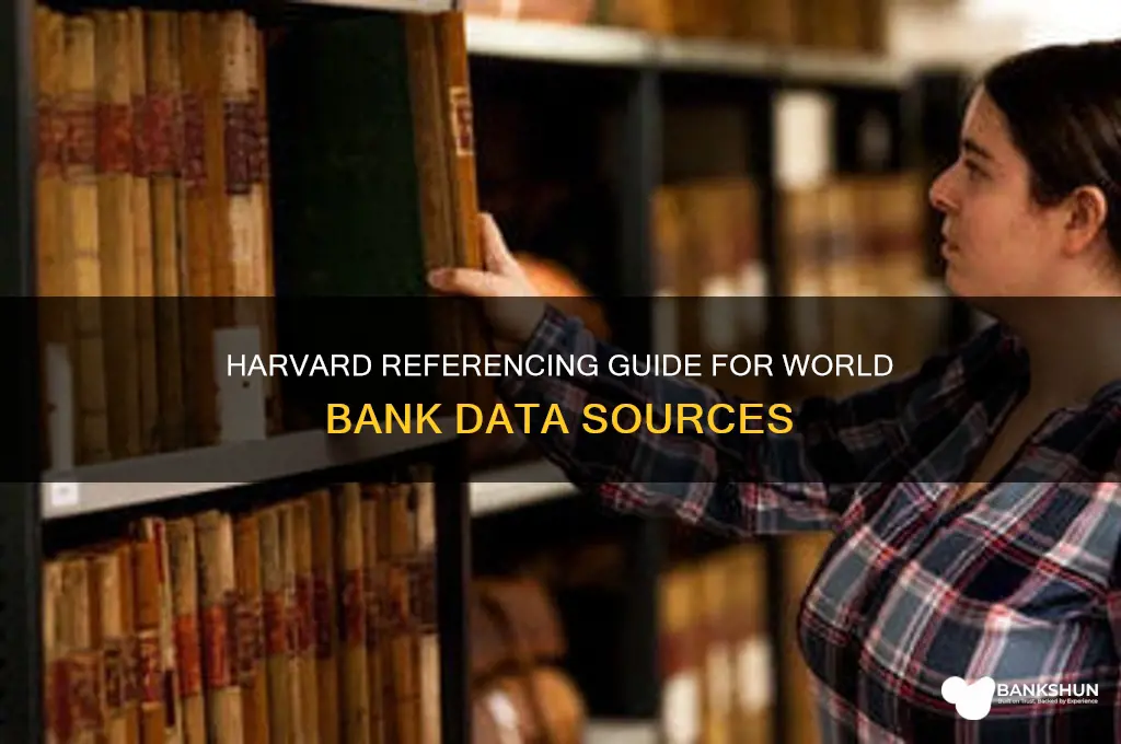 how to reference world bank data harvard