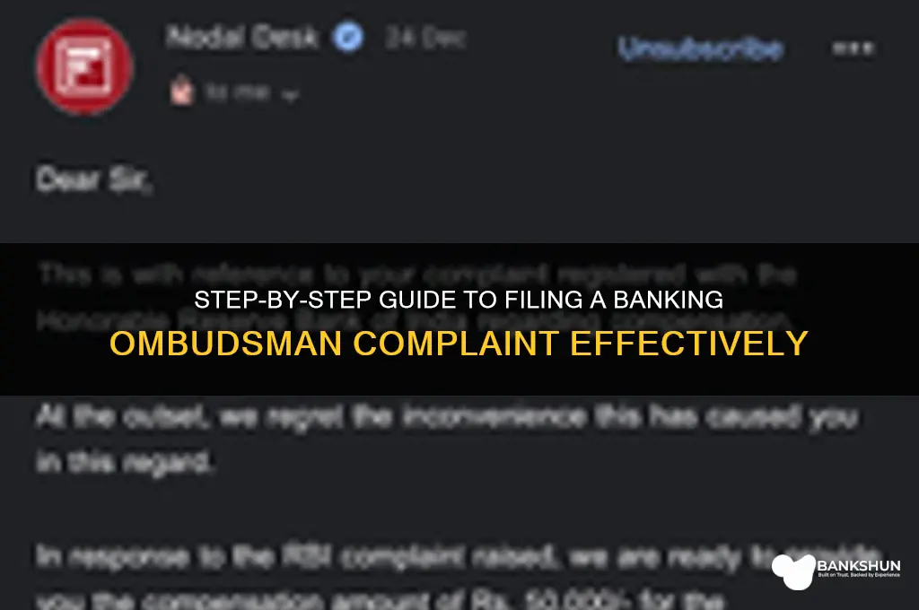 how to register complaint in banking ombudsman