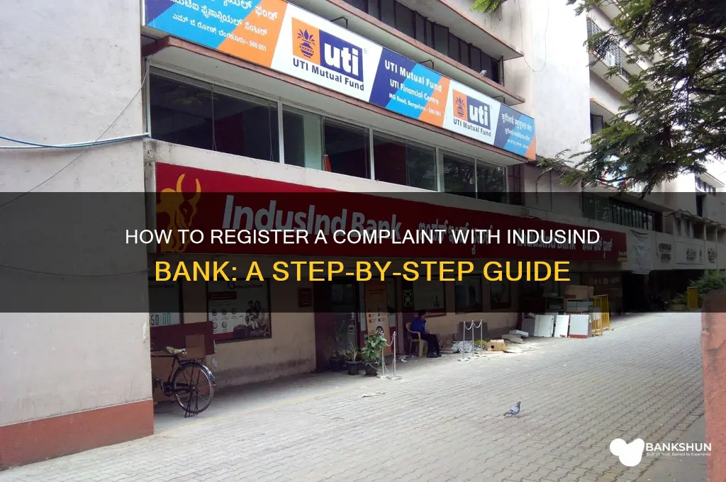 how to register complaint in indusind bank