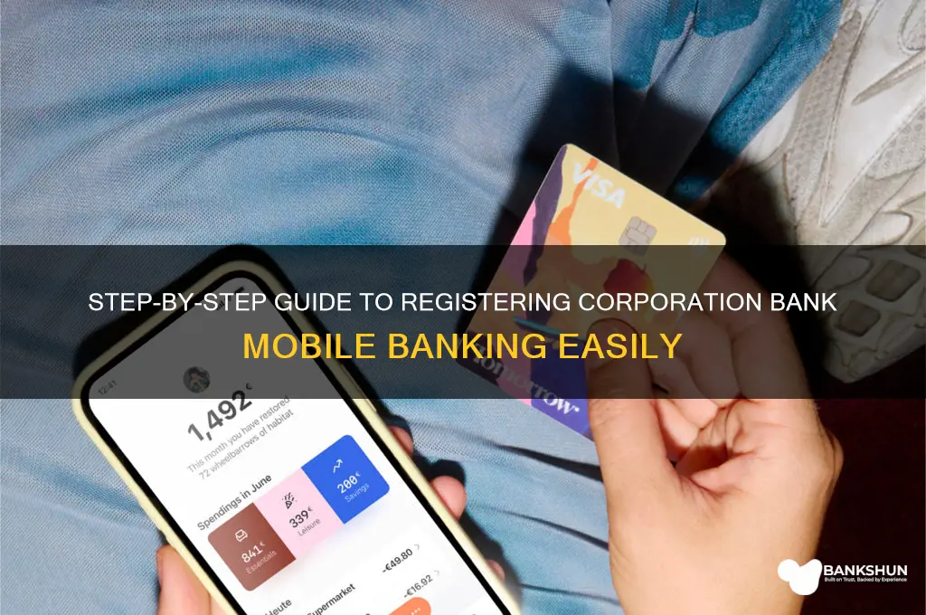 how to register corporation bank mobile banking