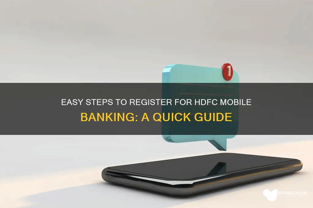 how to register for hdfc mobile banking