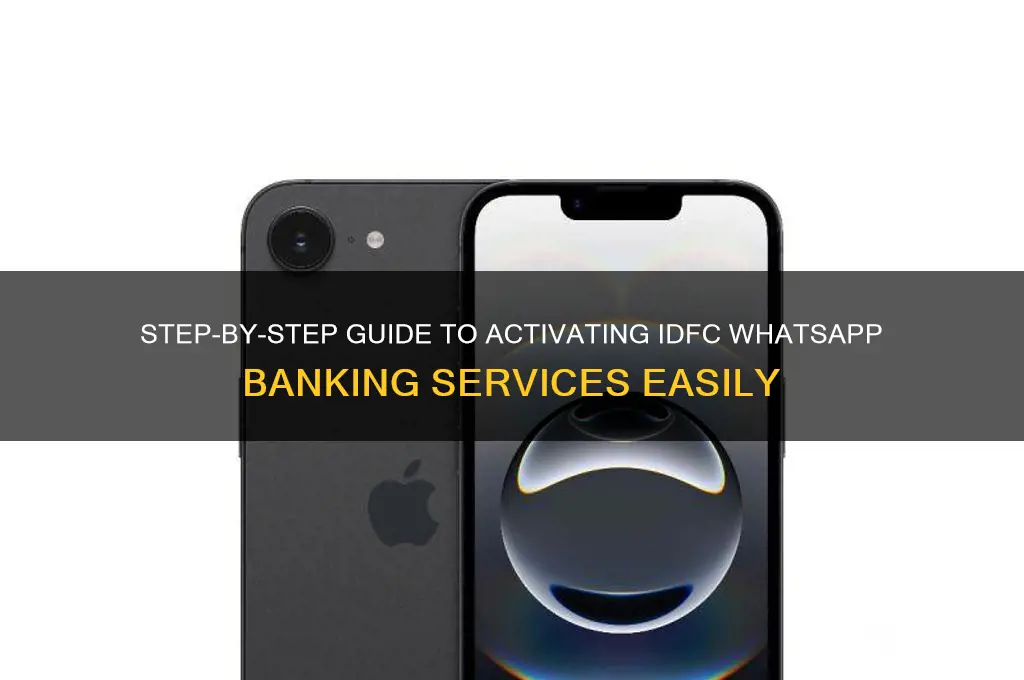 how to register for idfc whatsapp banking