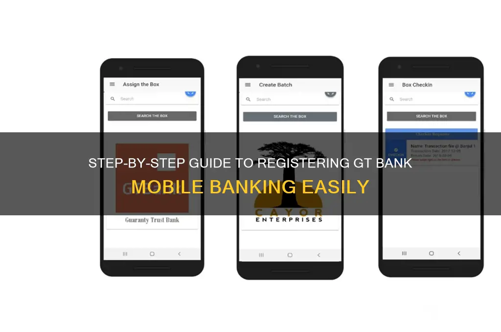 how to register gt bank mobile banking