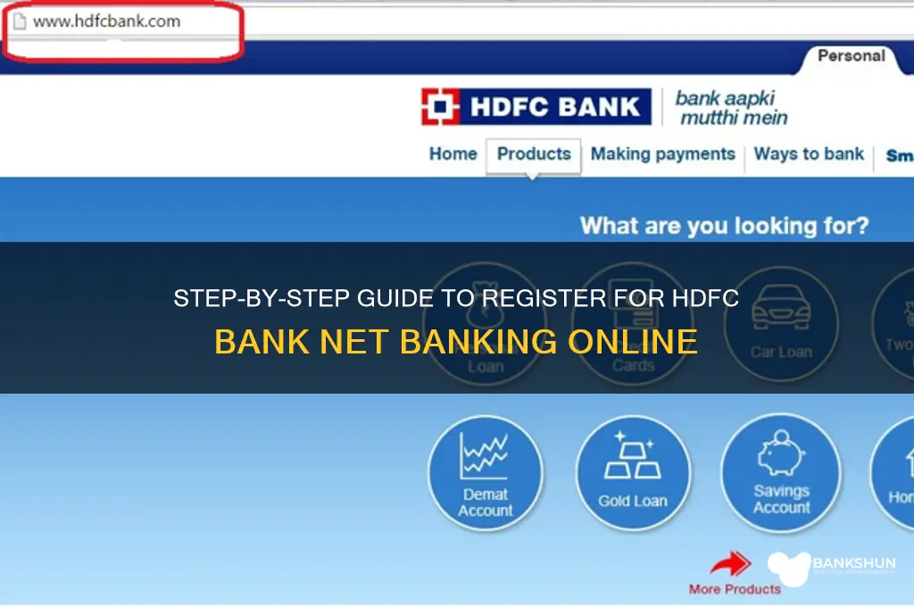 how to register net banking hdfc bank