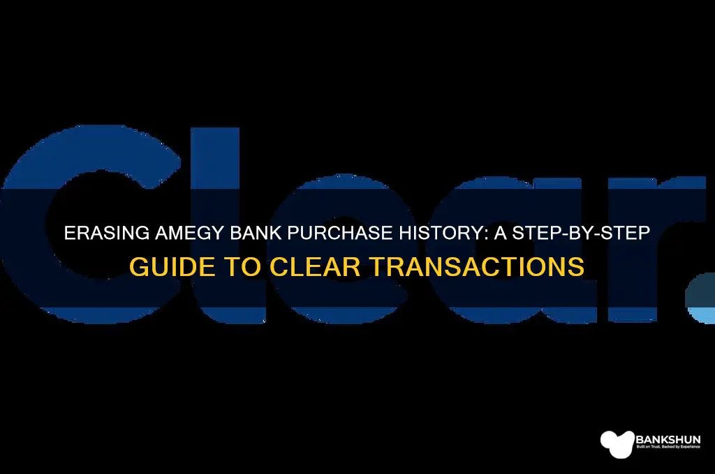 how to remove amegy bank purchase history