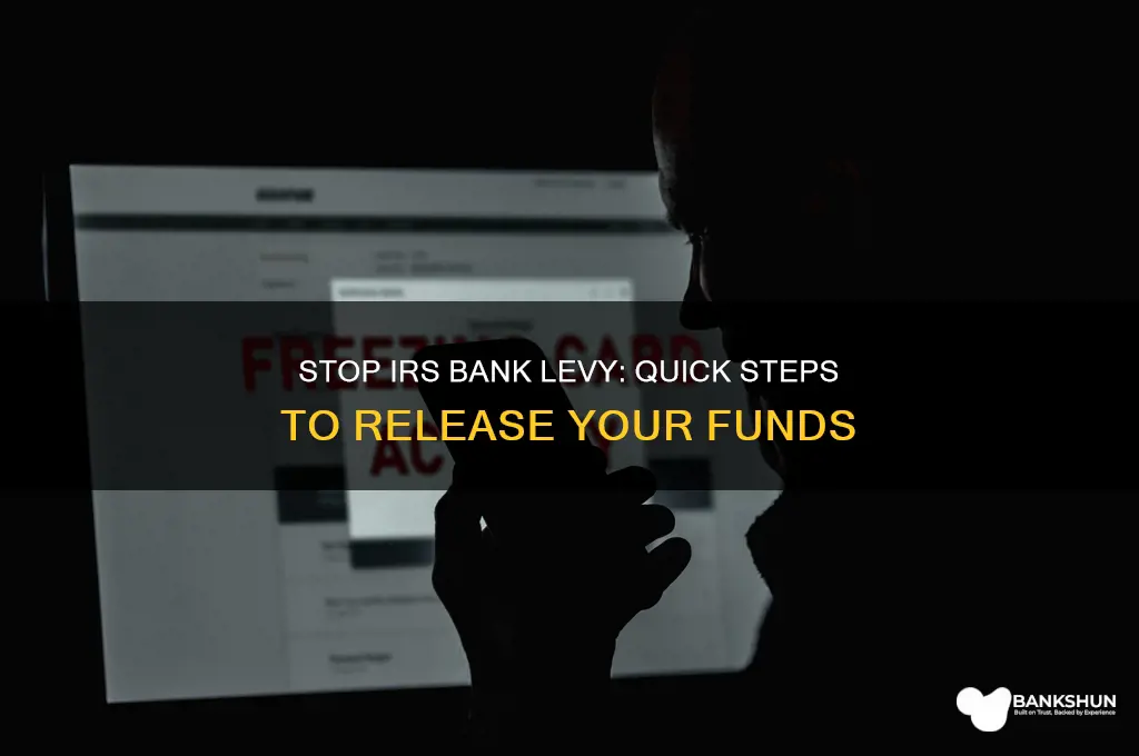 how to remove an irs bank levy