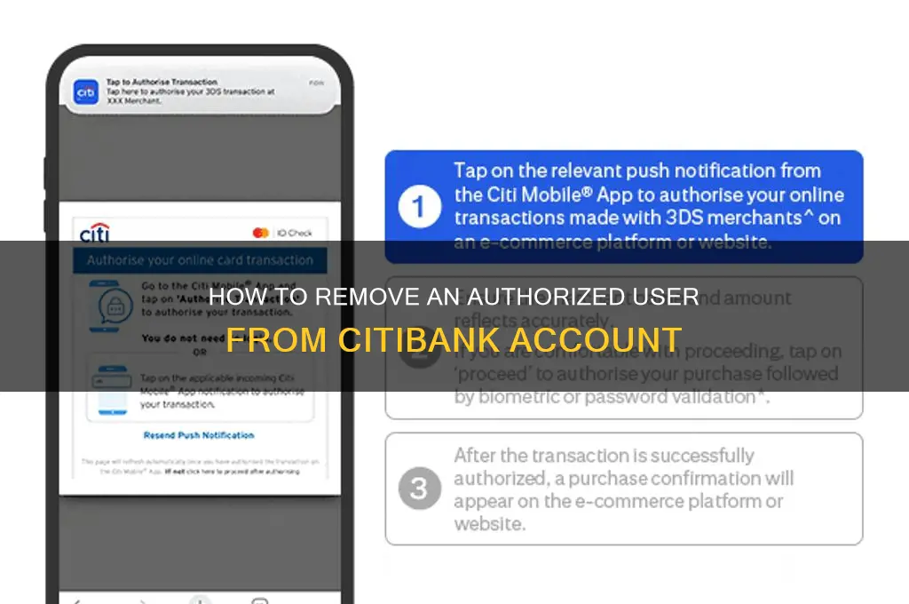 how to remove authorized user citi bank