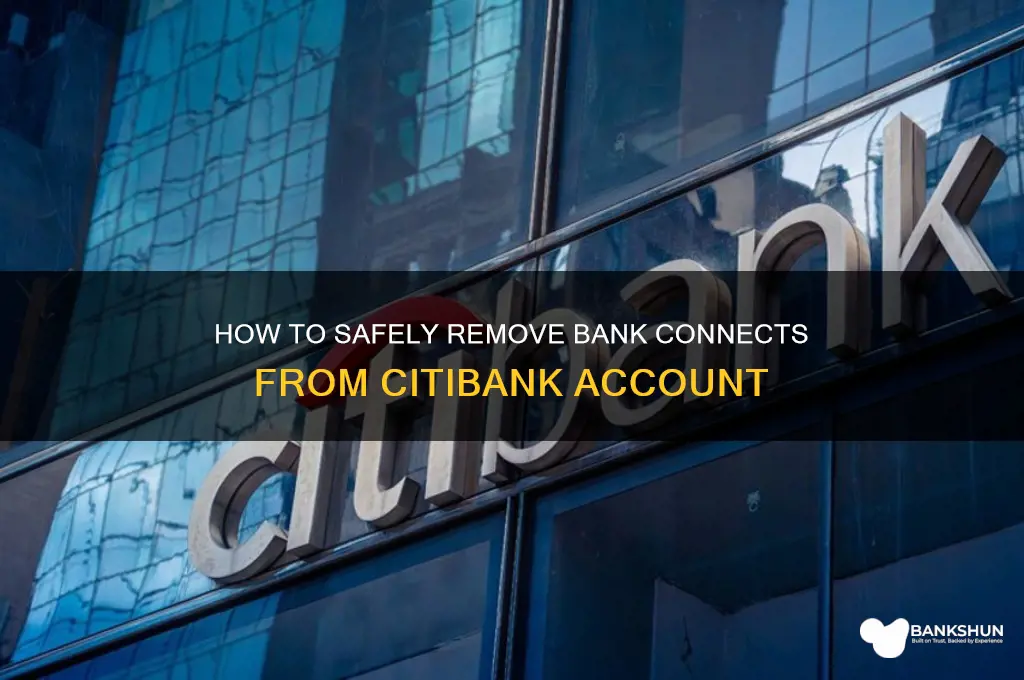 how to remove bank connects from citibank