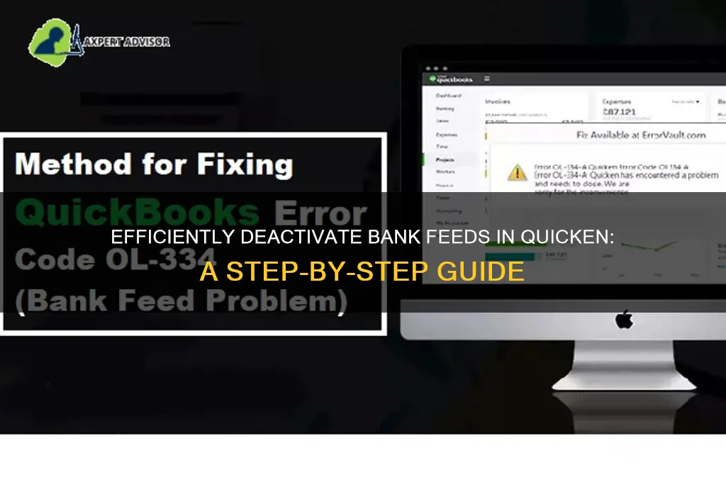 how to remove bank feeds from quicken