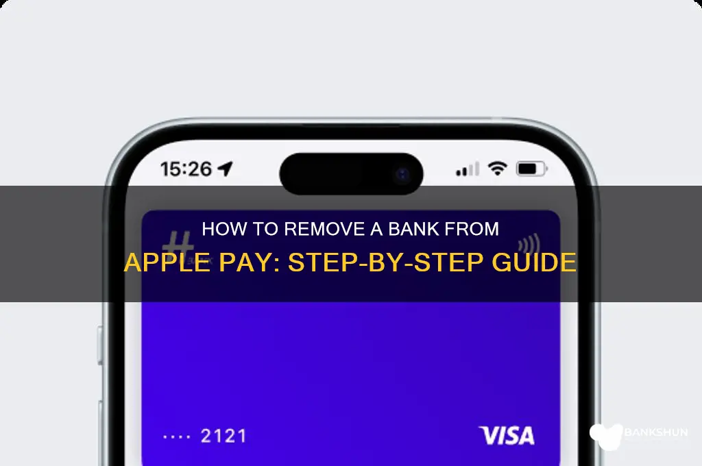 how to remove bank on apple pay