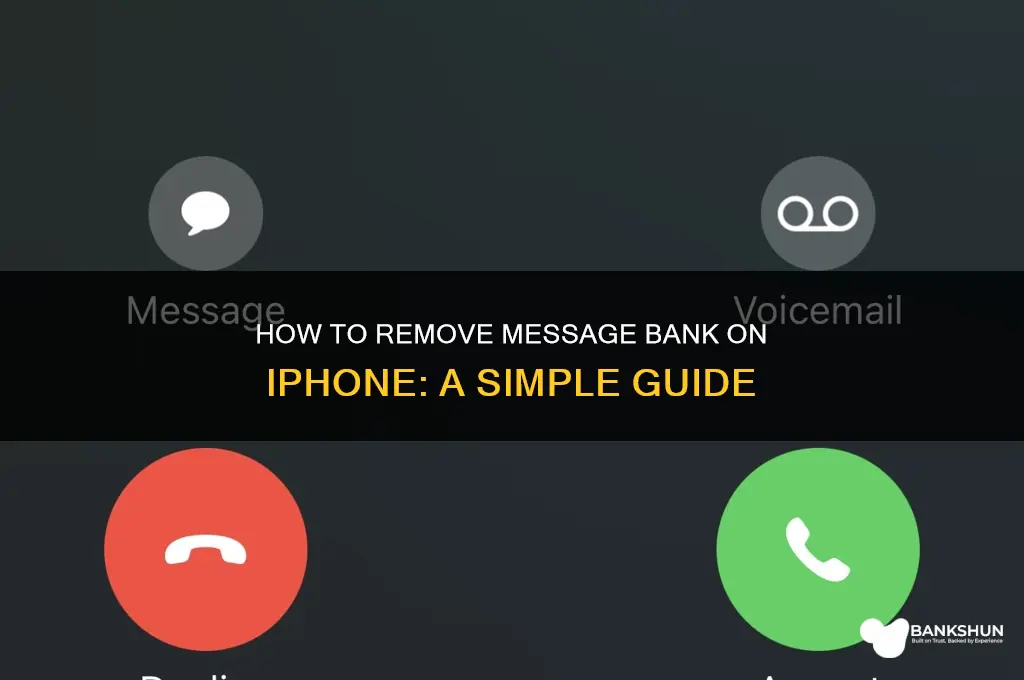 how to remove message bank on iphone