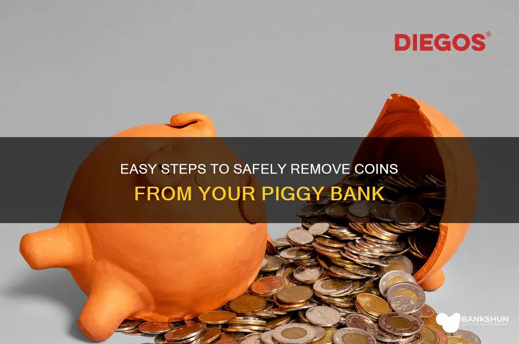 how to remove notes from piggy bank