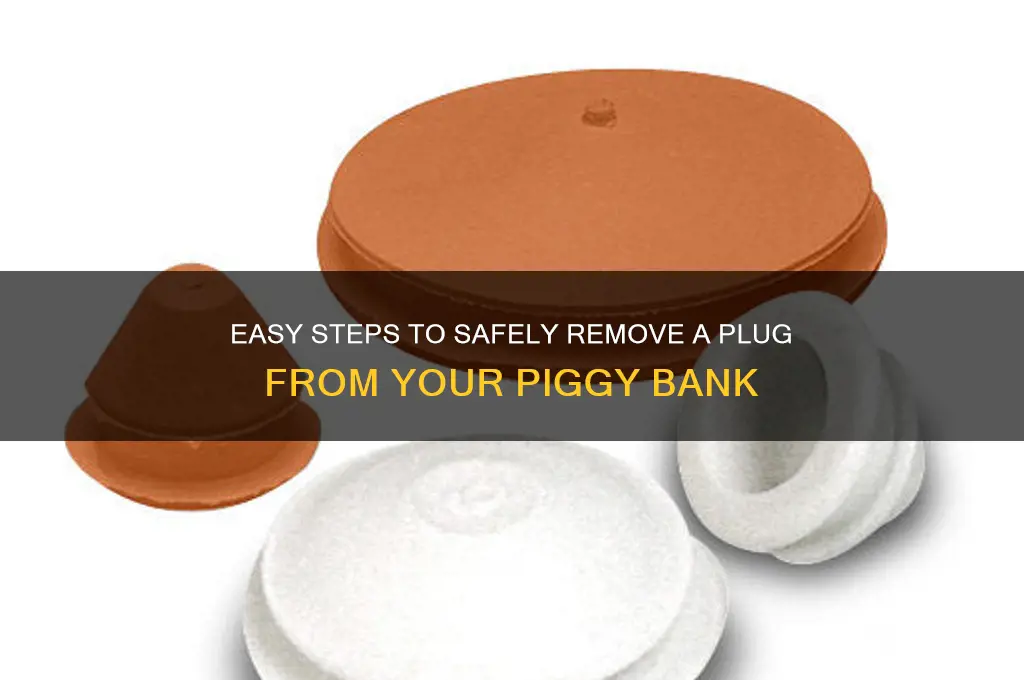 how to remove plug from piggy bank