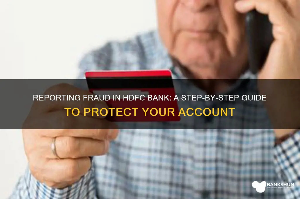how to report fraud in hdfc bank