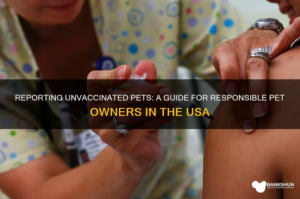 how to report non vaccinated animals usa