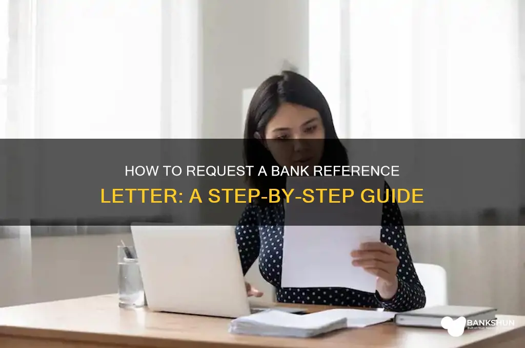 how to request a bank reference letter
