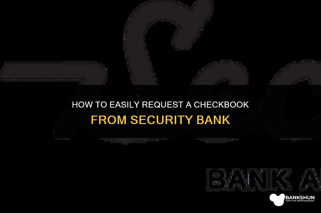 how to request checkbook in security bank
