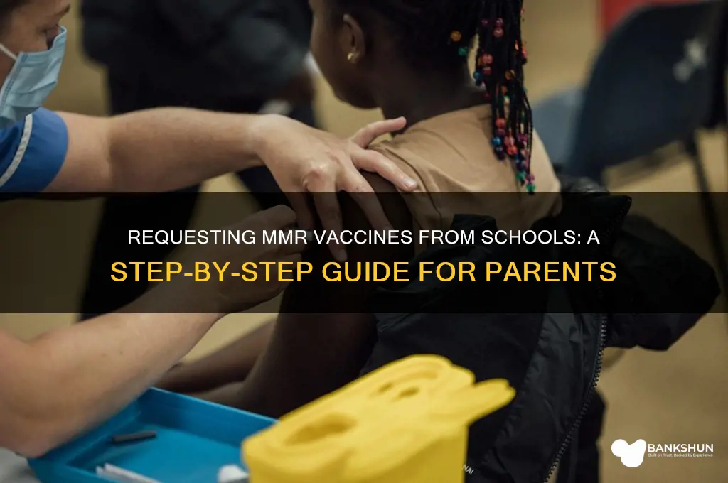 how to request mmr vaccine from school