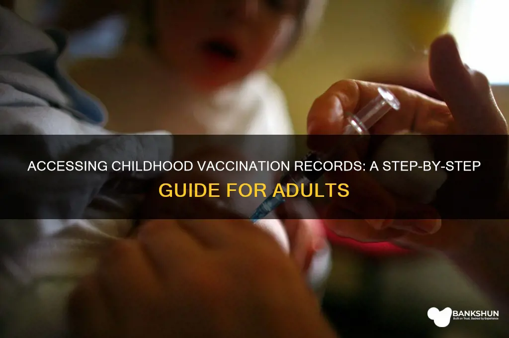 how to request my vaccinations from childhood
