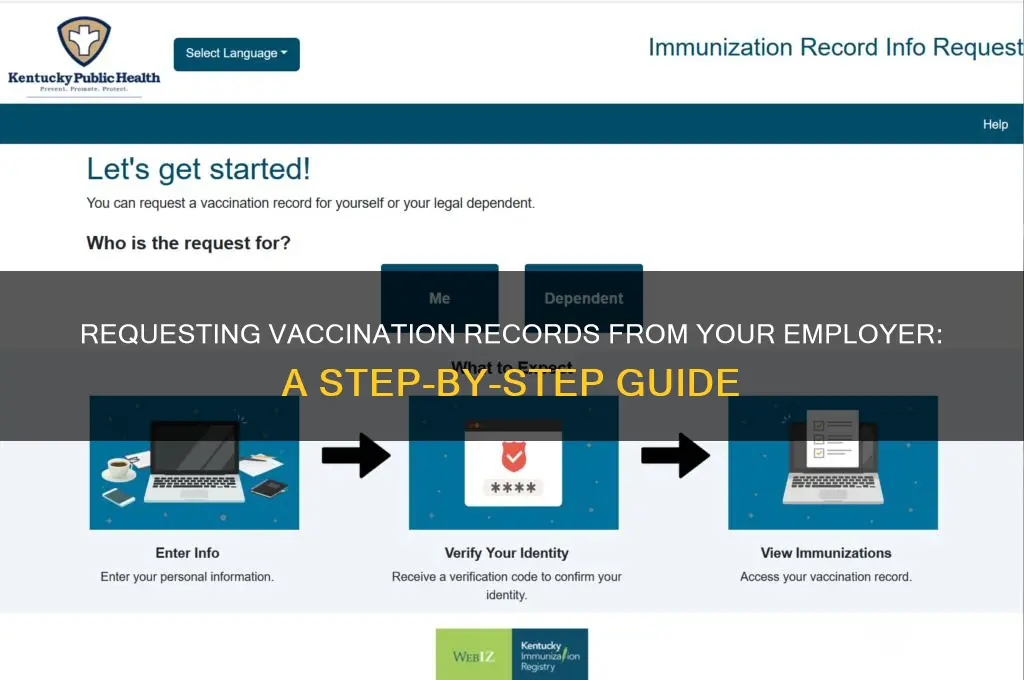 how to request vaccination records from employer