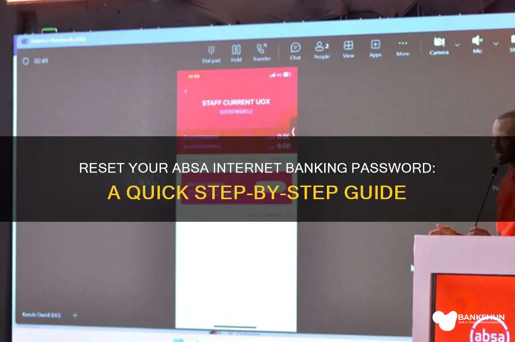 how to reset absa internet banking password